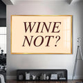 Wine Not? Cam Tablo – Altın Çerçeveli Cam Tablo