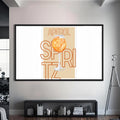 Aperol Spritz Cam Tablo – Siyah Çerçeveli Cam Tablo