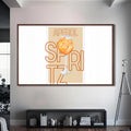 Aperol Spritz Cam Tablo – Ceviz Çerçeveli Cam Tablo