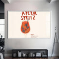 Aperol Spritz Cam Tablo – Beyaz Çerçeveli Cam Tablo