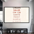 Cheers Cam Tablo – Siyah Çerçeveli Cam Tablo