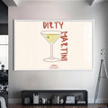 Dirty Martini Cam Tablo – Beyaz Çerçeveli Cam Tablo