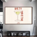 Dirty Martini Cam Tablo – Ceviz Çerçeveli Cam Tablo
