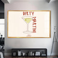 Dirty Martini Cam Tablo – Altın Çerçeveli Cam Tablo