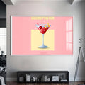 Cosmopolitan Cam Tablo – Beyaz Çerçeveli Cam Tablo