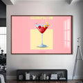 Cosmopolitan Cam Tablo – Ceviz Çerçeveli Cam Tablo