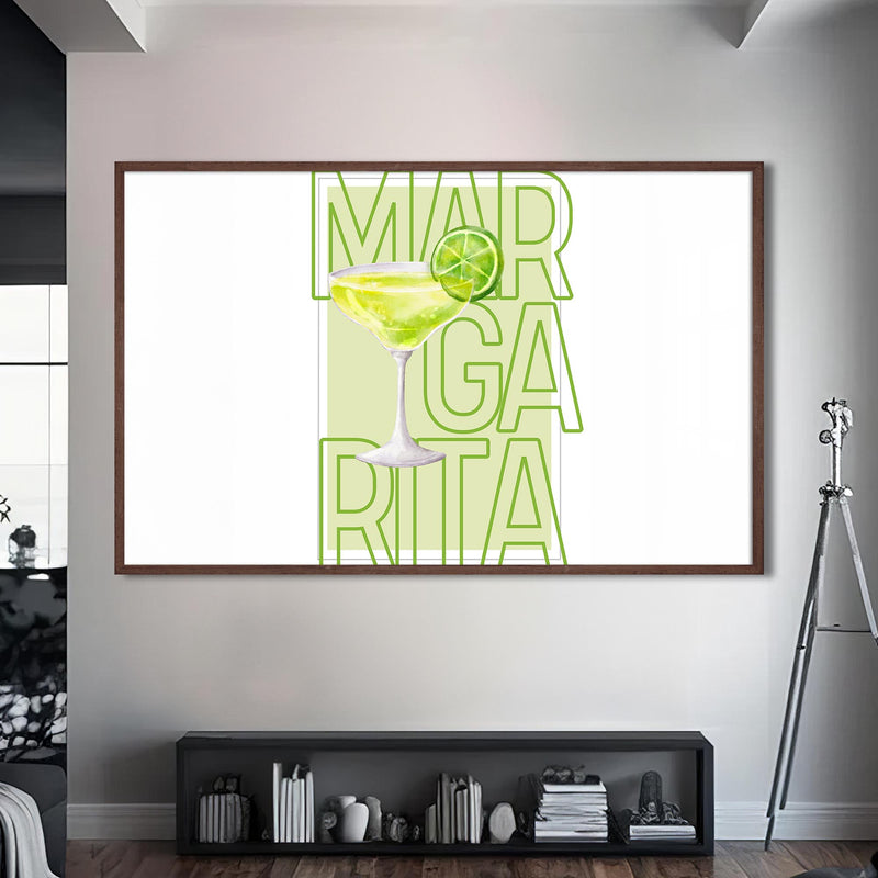 Margarita Cam Tablo – Ceviz Çerçeveli Cam Tablo