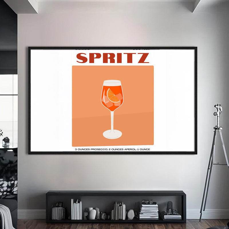 Spritz Cam Tablo – Siyah Çerçeveli Cam Tablo