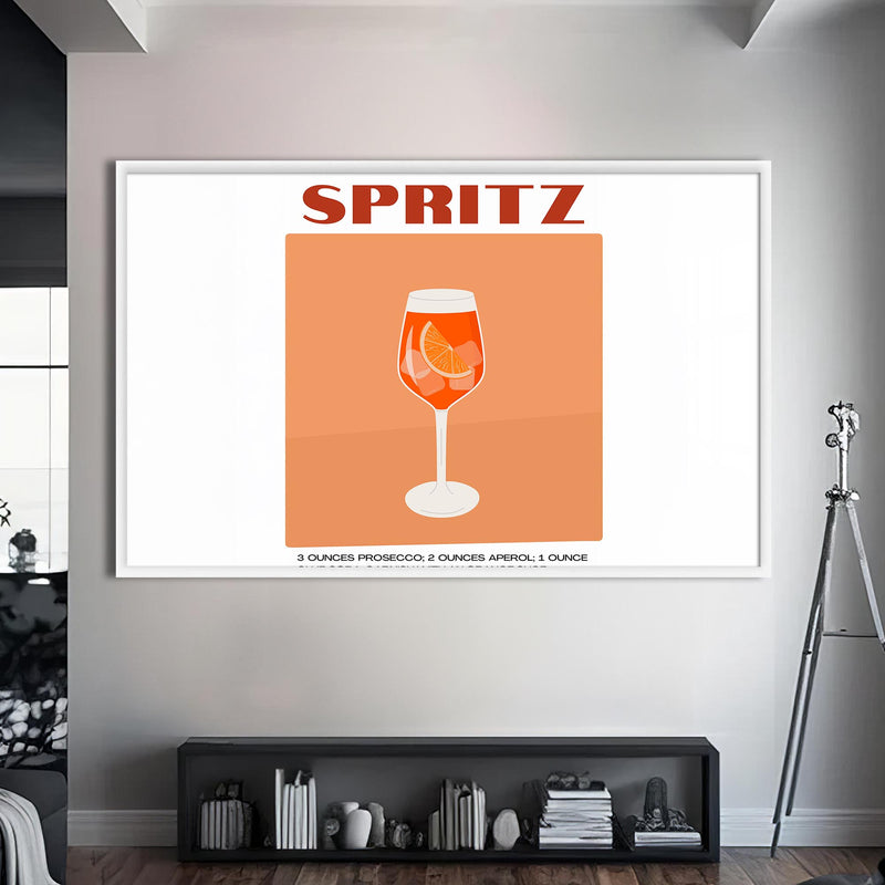 Spritz Cam Tablo – Beyaz Çerçeveli Cam Tablo
