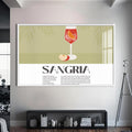 Sangria Cam Tablo – Beyaz Çerçeveli Cam Tablo