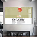 Sangria Cam Tablo – Ceviz Çerçeveli Cam Tablo