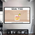 Mai Tai Cam Tablo – Siyah Çerçeveli Cam Tablo