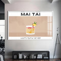 Mai Tai Cam Tablo – Beyaz Çerçeveli Cam Tablo