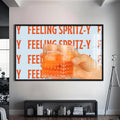 Feeling Spritz-y Cam Tablo – Siyah Çerçeveli Cam Tablo