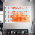 Feeling Spritz-y Cam Tablo – Beyaz Çerçeveli Cam Tablo