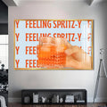 Feeling Spritz-y Cam Tablo – Altın Çerçeveli Cam Tablo