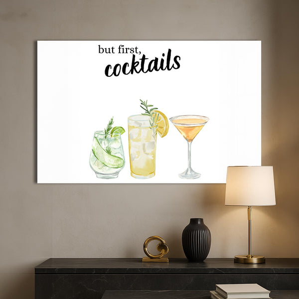 But First Cocktails Cam Tablo