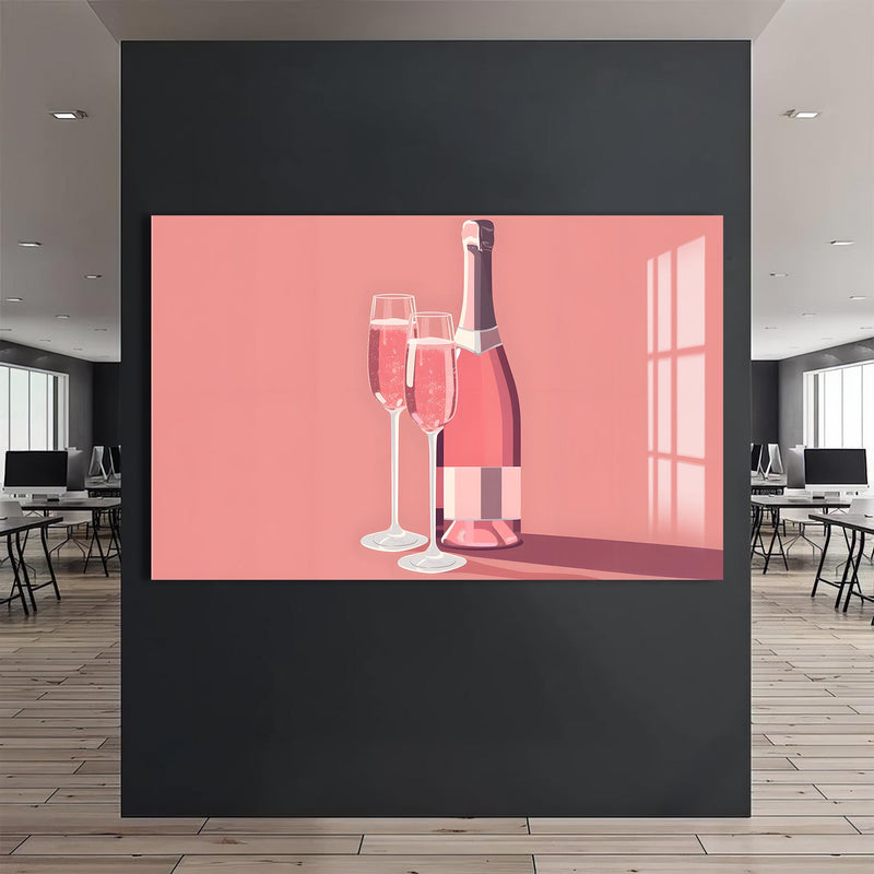 Rose Şampanya Cam Tablo – Cam Tablo