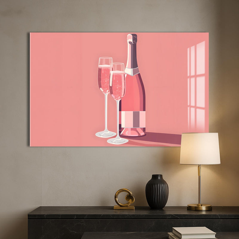 Rose Şampanya Cam Tablo – Cam Tablo