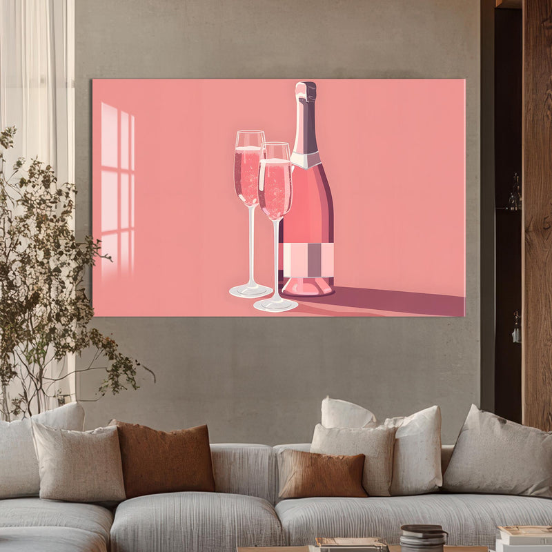 Rose Şampanya Cam Tablo – Cam Tablo