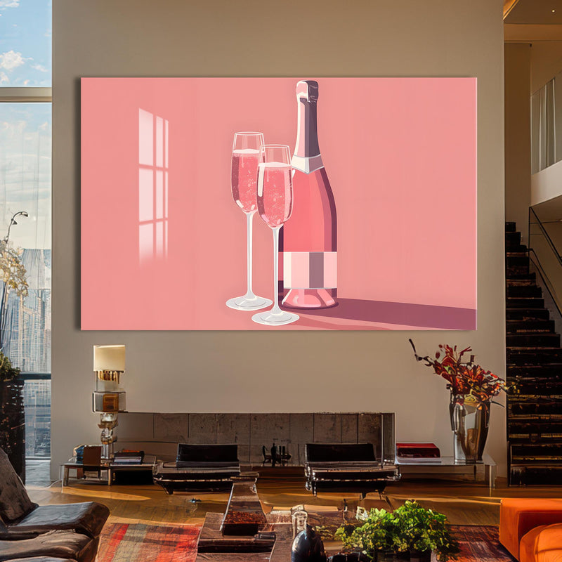 Rose Şampanya Cam Tablo – Cam Tablo
