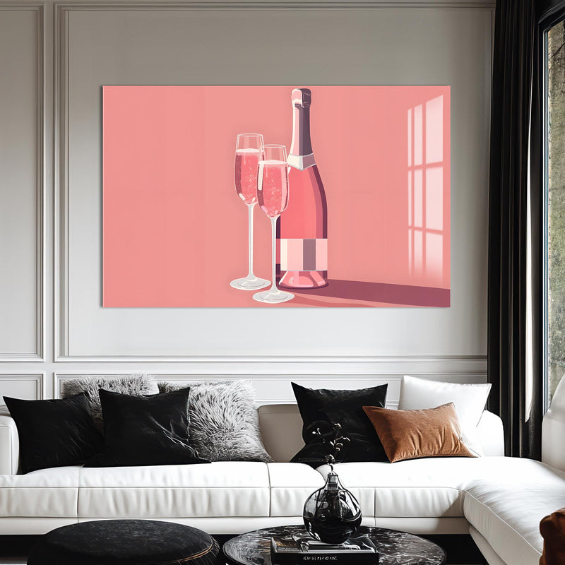 Rose Şampanya Cam Tablo – Cam Tablo