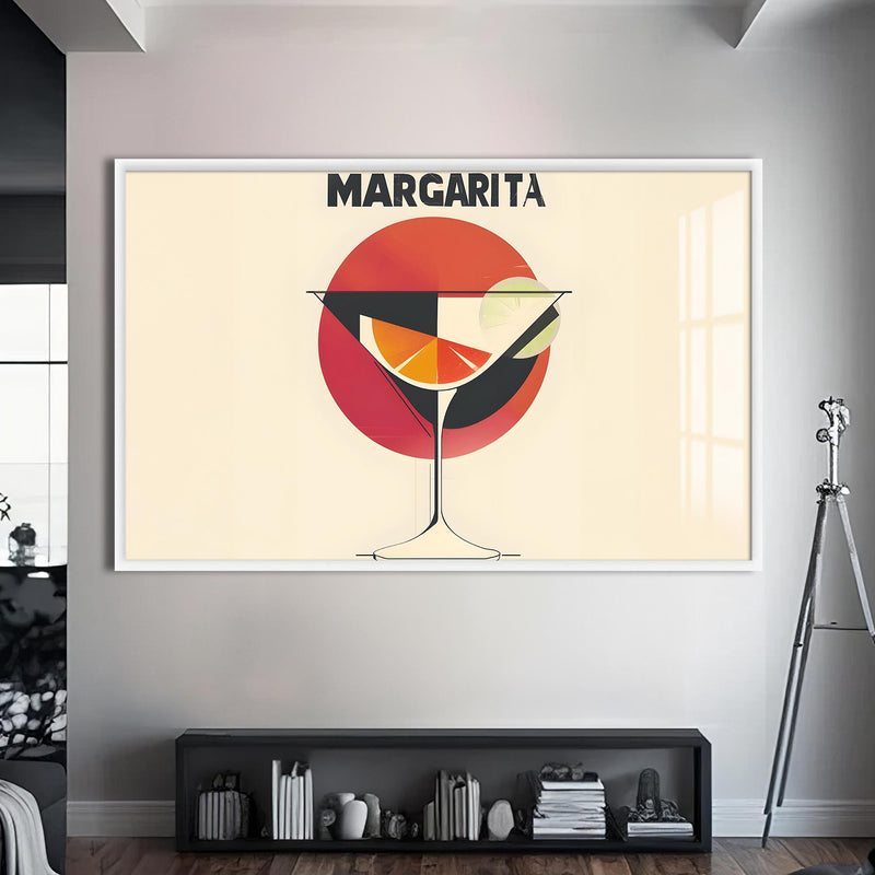 Margarita Cam Tablo – Beyaz Çerçeveli Cam Tablo