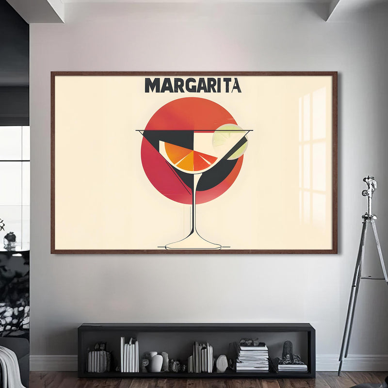 Margarita Cam Tablo – Ceviz Çerçeveli Cam Tablo