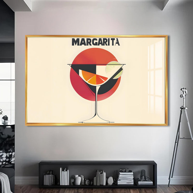 Margarita Cam Tablo – Altın Çerçeveli Cam Tablo