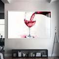 Wine Splash Cam Tablo – Beyaz Çerçeveli Cam Tablo