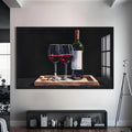 Red Wine Duo Cam Tablo – Siyah Çerçeveli Cam Tablo