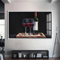 Red Wine Duo Cam Tablo – Beyaz Çerçeveli Cam Tablo