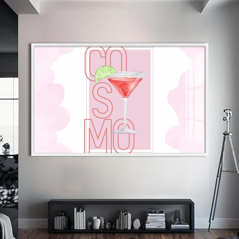 Cosmopolitan Cam Tablo – Beyaz Çerçeveli Cam Tablo