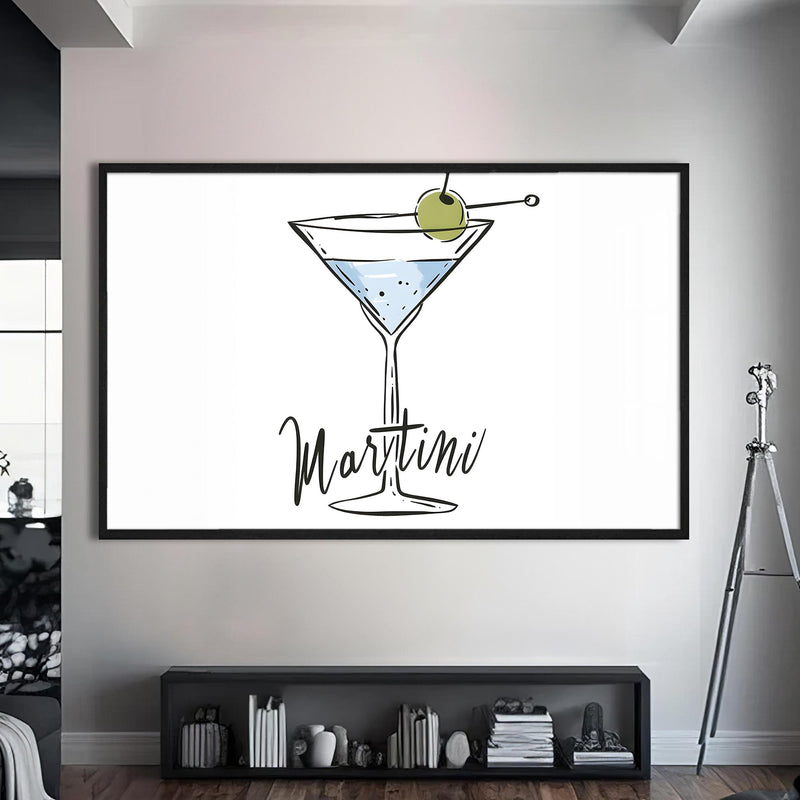 Martini Cam Tablo – Siyah Çerçeveli Cam Tablo