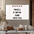 Beş Yıldızlı Martini Cam Tablo – Cam Tablo