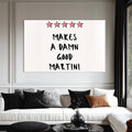Beş Yıldızlı Martini Cam Tablo – Cam Tablo