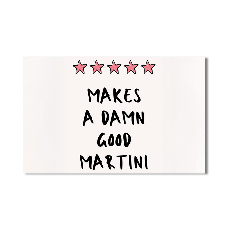 Beş Yıldızlı Martini Cam Tablo – Cam Tablo
