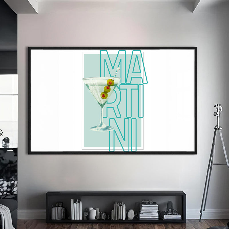 Martini Cam Tablo – Siyah Çerçeveli Cam Tablo