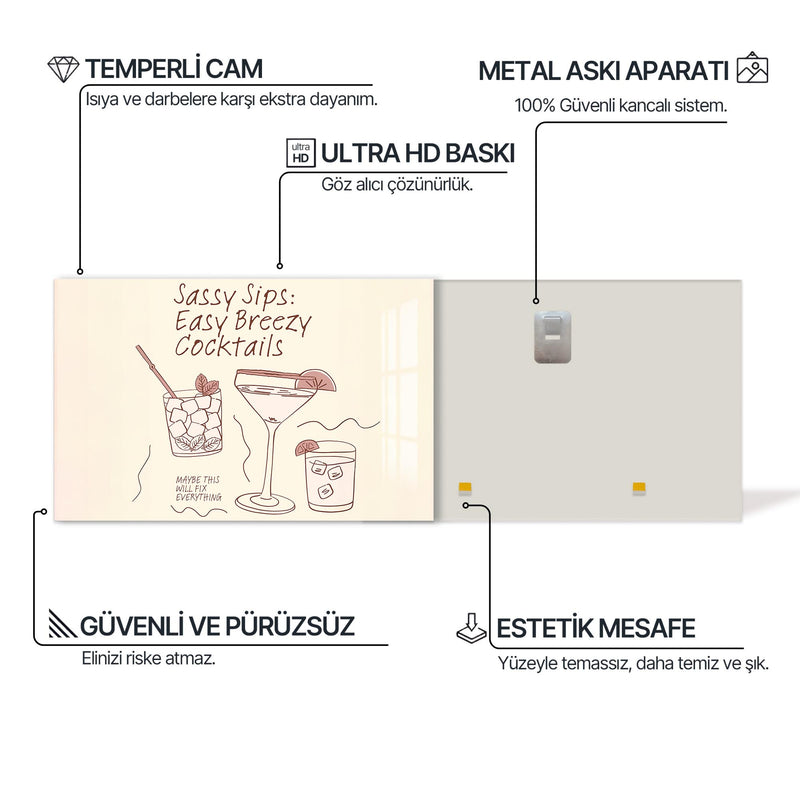 Kolay Kokteyller Cam Tablo – Cam Tablo