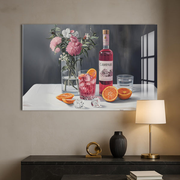 Campari Sofrası Cam Tablo