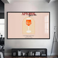 Aperol Spritz Cam Tablo – Siyah Çerçeveli Cam Tablo