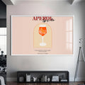Aperol Spritz Cam Tablo – Beyaz Çerçeveli Cam Tablo