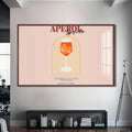 Aperol Spritz Cam Tablo – Ceviz Çerçeveli Cam Tablo
