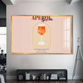 Aperol Spritz Cam Tablo – Altın Çerçeveli Cam Tablo