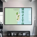 Mojito Cam Tablo – Siyah Çerçeveli Cam Tablo