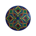 Vitray Geometrik Renkli Yuvarlak Cam Tablo