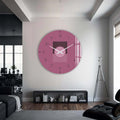 Pembe - Cam Duvar Saati – Cam Tablo