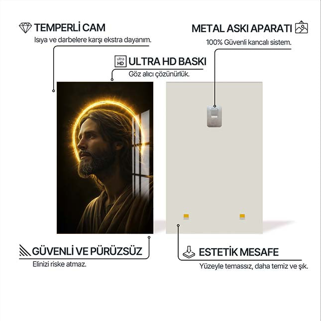 Hz. İsa Cam Tablo – Cam Tablo