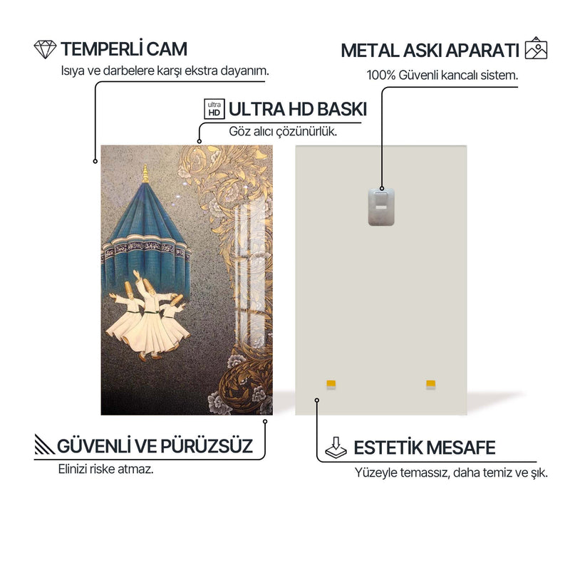 Mevlana ve Sema Cam Tablo – Cam Tablo
