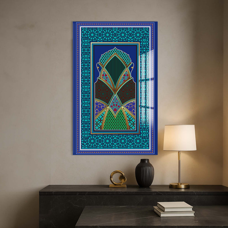 Geometrik Mescit Motifi Cam Tablo – Cam Tablo